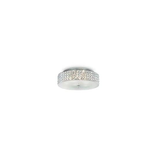 Ideal Lux Roma - 6 Light Medium Flush Ceiling Light Chrome, G9