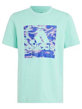 Boys, adidas Unisex Junior Arkd3 Gaming Graphic T-shirt - Light Green, Light Green, Size 5-6 Years