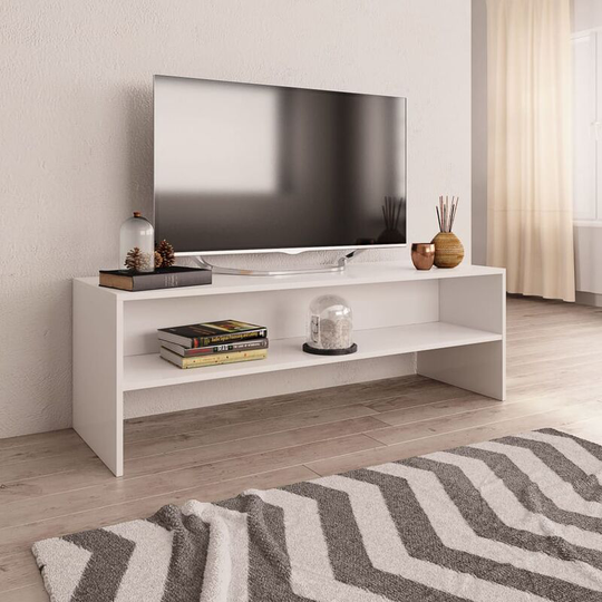 Tv Cabinet White 120x40x40 cm Chipboard
