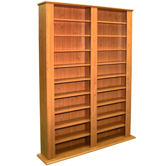 Techstyle Genesis Multimedia 1060 Cd / 420 Dvd Blu-ray Storage Shelves Pine