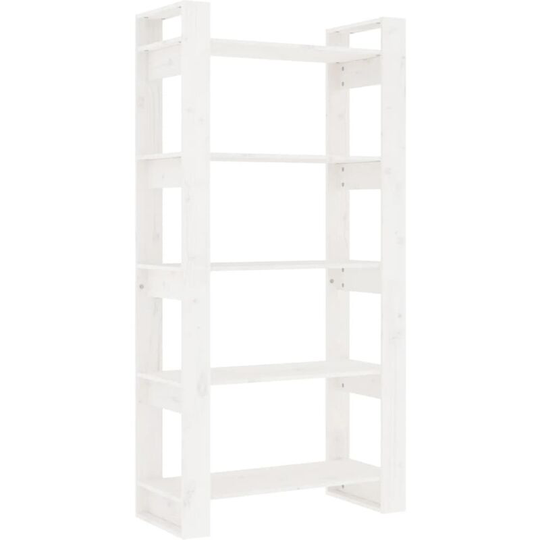 Book Cabinet/Room Divider White 80x35x160 cm Solid Wood Vidaxl White
