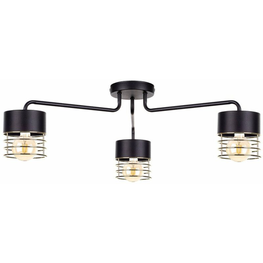Keter Royal Multi Arm Semi Flush Ceiling Light Gold, 12cm, 3x E27