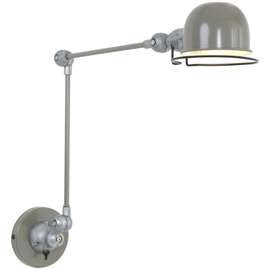 Sienna Davin Dome Wall Light Industrial, Metal-Aluminium