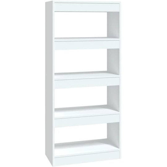 Book Cabinet/Room Divider White 60x30x135 cm Engineered Wood Vidaxl White