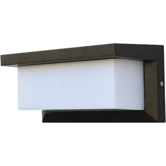 Aougo - Outdoor Wall Porch Light led Wall Sconce 15W 3000K IP65 Waterproof Modern Simple Fixtures Matte Black Wall Sconce for Garden Backyard Walkway