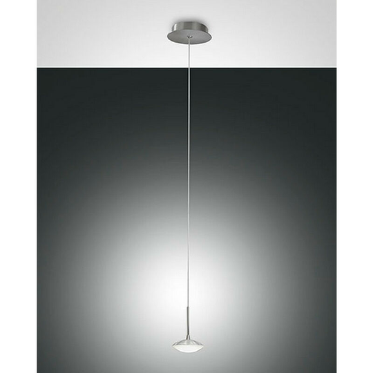 Fabas Luce Hale led Integrated Pendant Ceiling Light Light Brushed Aluminum Glass