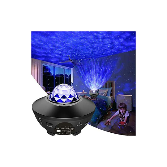 Projector, starry sky projector with remote control/LED/Bluetooth music speaker suitable for baby room/home theater/mood light