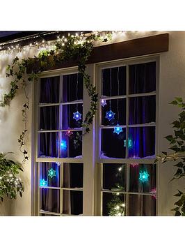 Snowflake Colour Changing Curtain Light Christmas Decoration