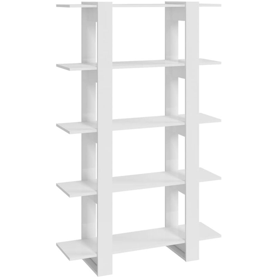 Book Cabinet/Room Divider High Gloss White 100x30x160 cm Vidaxl White