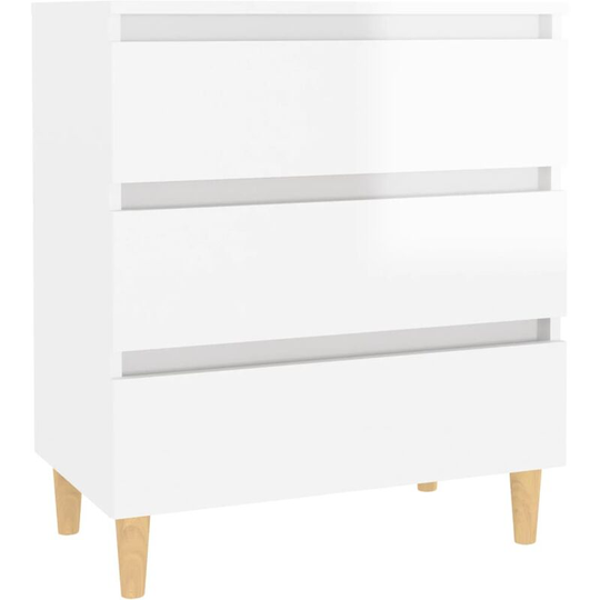 Sideboard High Gloss White 60x35x69 cm Engineered Wood Vidaxl White