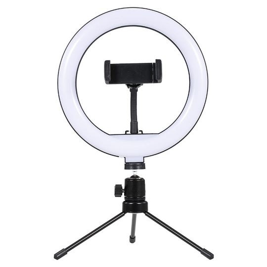 Asupermall - 8inch led Desktop Video Ring Light Selfie Lamp With Desktop Tripod Stand usb Plug Replacement For YouTube Tik Tok Live Streaming
