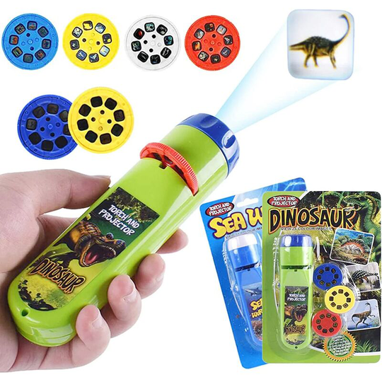 Projector Flashlights, Slide Projector Flashlight Light Projection Torch, for Babies, Toddlers (48 Images, 2set, Dinosaur Sea World)