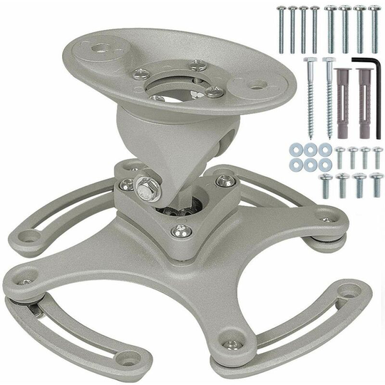 Universal projector ceiling mount - projector mount, projector stand, projector bracket - grey - grey