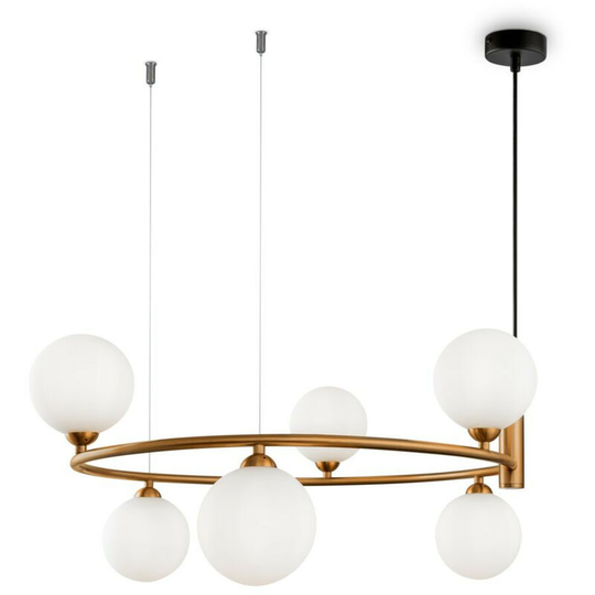 Maytoni Lighting - Maytoni Modern - Ring Modern Ring 6 Light Globe Brass Pendant Ceiling Light