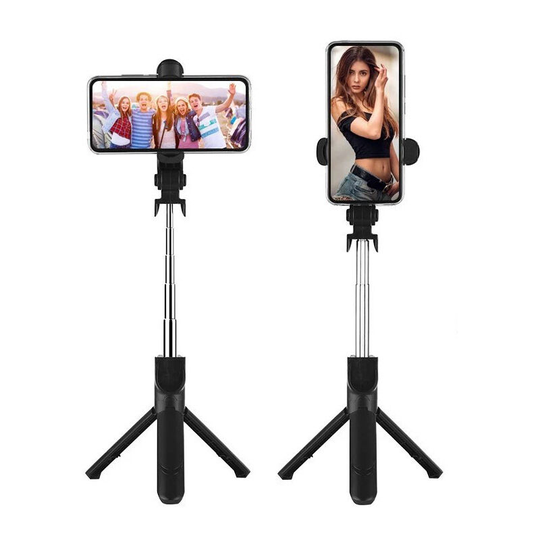 Selfie Stick, 3 in 1 Extendable Bluetooth Selfie Stick with Wireless Remote, Aluminum Smartphone Tripod