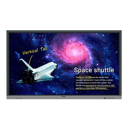 Benq RE6501 interactive whiteboard 165.1 cm (65") 3840 x 2160 pixels Touchscreen Black Grey HDMI