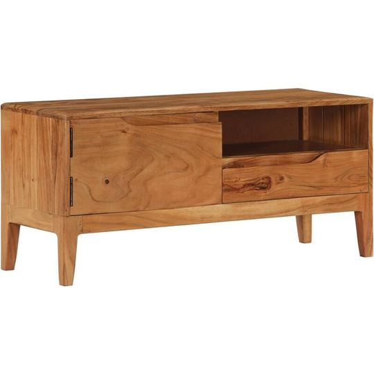 Tv Cabinet Solid Wood 88x30x40 cm - Brown