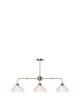 3 Light Evelyn Glass Bar Light