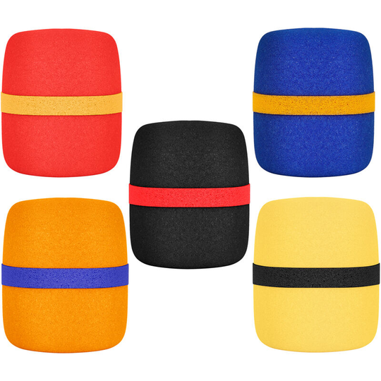 Superseller - 5 Pack Thick Foam Mic Cover Handheld Microphone Windscreen Colorful Microphone Sponge Cover for Karaoke dj Stage Performance