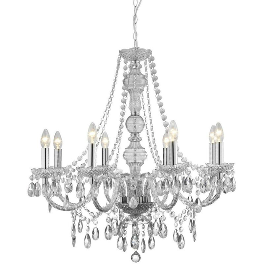 Searchlight Lighting - Searchlight Marie Therese - 8 Light Chandelier Chrome Finish Acrylic Marie Therese, E14