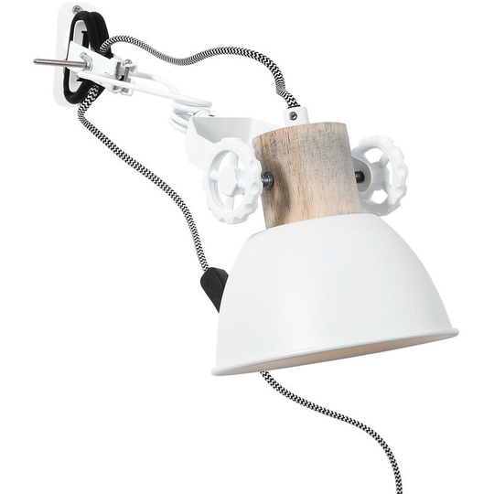 Sienna Gearwood Dome Wall Light Industrial, Wood Blank