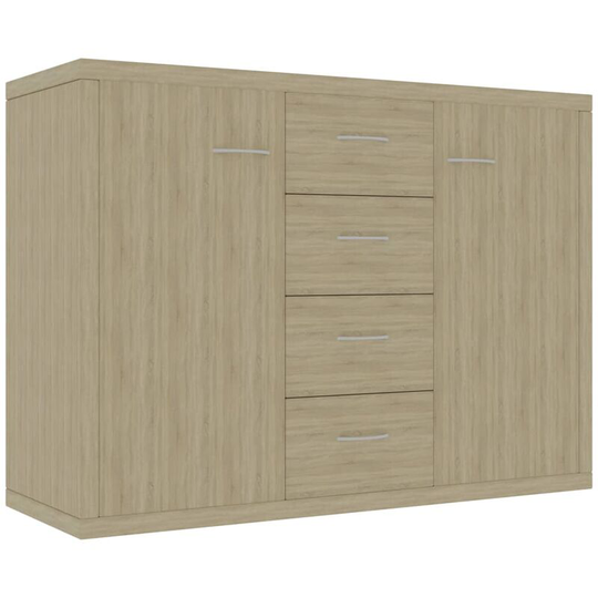 Sideboard Sonoma Oak 88x30x65 cm Engineered Wood Vidaxl Brown