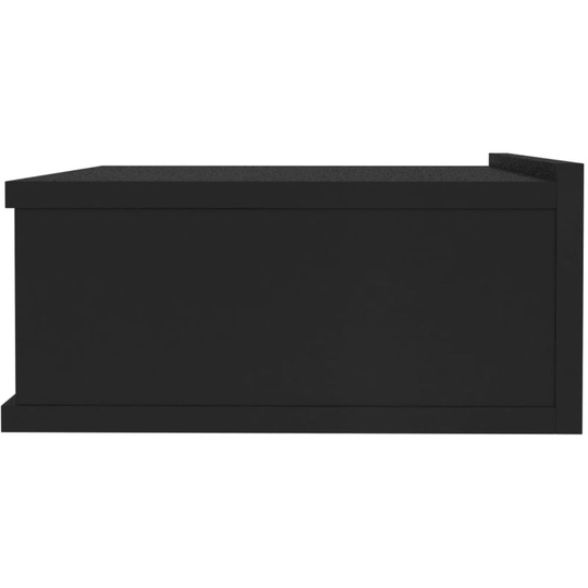 Floating Nightstand Black 40x30x15 cm Chipboard
