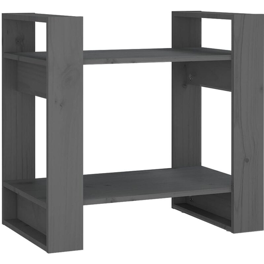Book Cabinet/Room Divider Grey 60x35x57 cm Solid Wood Pine Vidaxl Grey