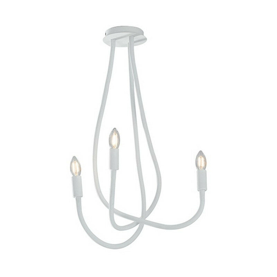 Fan Europe lover 3 Light Multi Arm Semi Flush Ceiling light White 100x120cm