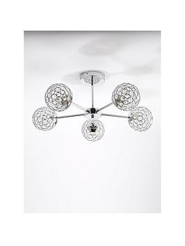 Darlington 5 Light Semi Flush Ceiling Fitting