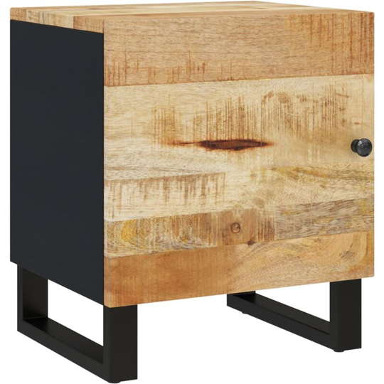 Bedside Cabinet 40x33x46 cm Solid Wood Mango Vidaxl Black