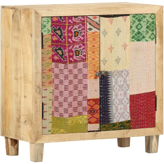 Sideboard Patchwork 70x35x75 cm Solid Mango Wood Vidaxl Multicolour
