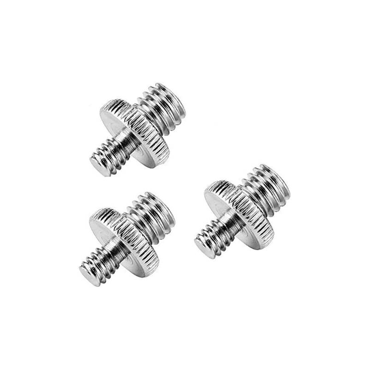 1/4 inch male to 3/8 inch male threaded screw adapter for camera / tripod / monopod / ball head / light stand (3 pieces)