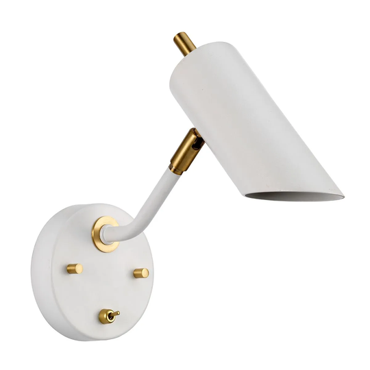 Elstead Lighting Quinto 1 Light Wall Light White Aged Brass