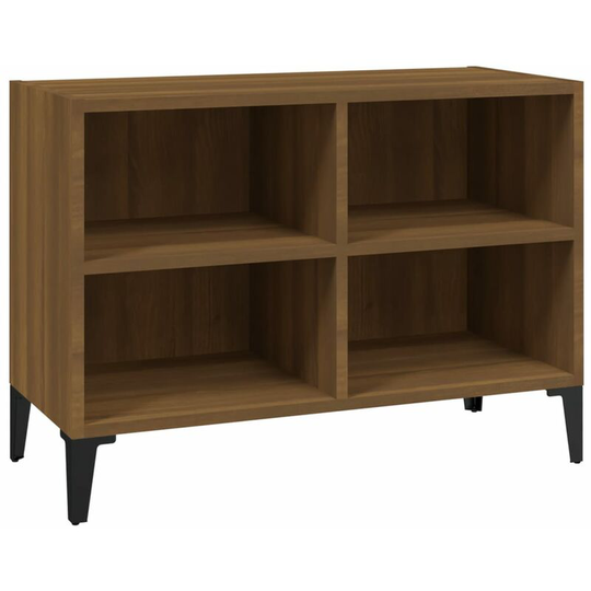Tv Cabinet with Metal Legs Brown Oak 69.5x30x50 cm Vidaxl Brown