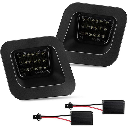 Aougo - led License Plate Light Auto Bulbs 12V 6500K 18 smd Tail Lights Xenon White CanBus No Error for 2003-2018 Dodge ram 2pcs