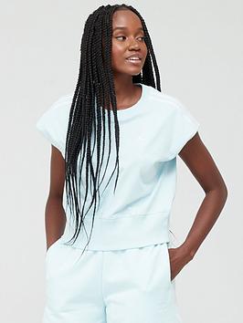 adidas Originals Waist Cinch Tee - Light Blue, Light Blue, Size 6, Women