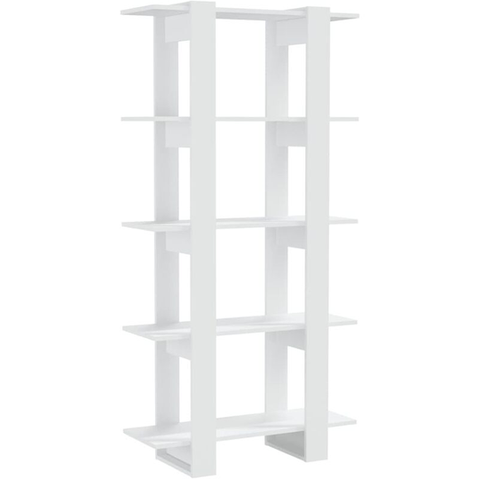 Book Cabinet/Room Divider White 80x30x160 cm Engineered Wood Vidaxl White
