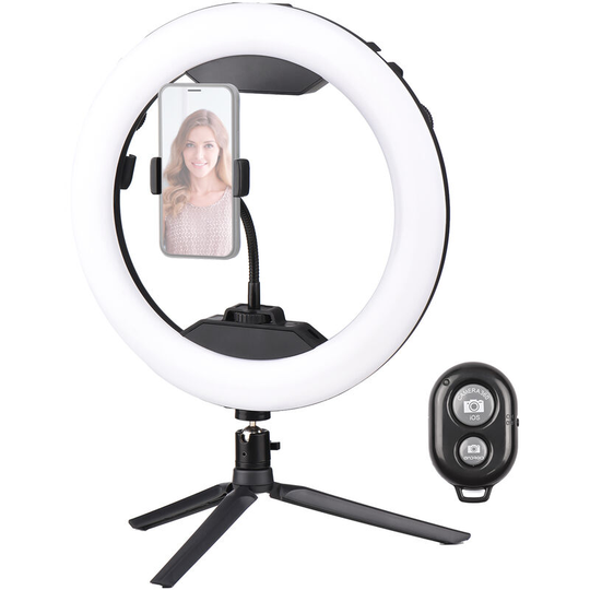 Superseller - 12 Inch Handheld Ring Light led Video Light 3200K-5500K Dimmable Built-in Battery Dual Backside Handles