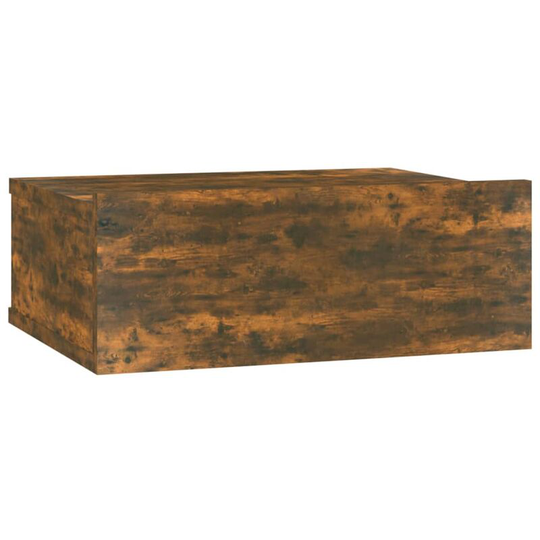Floating Nightstand Smoked Oak 40x30x15 cm Engineered Wood Vidaxl Brown
