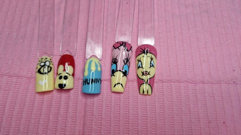 Gel polish disney nail art