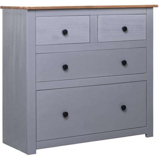 Sideboard Grey 80x40x83 cm Pinewood Panama Range VD23745 - Hommoo