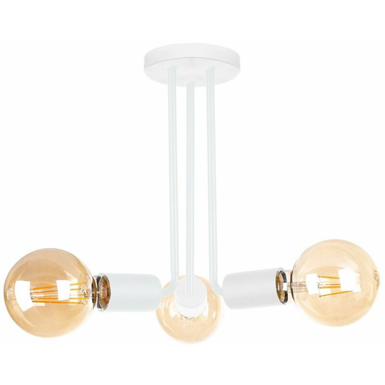 Keter Venna Multi Arm Semi Flush Ceiling Light White, 25cm, 3x E27