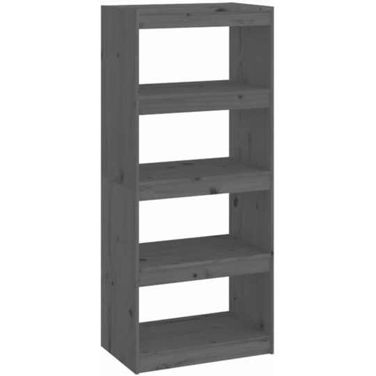 Vidaxl - Book Cabinet/Room Divider Grey 60x30x135.5 cm Solid Wood Pine Grey