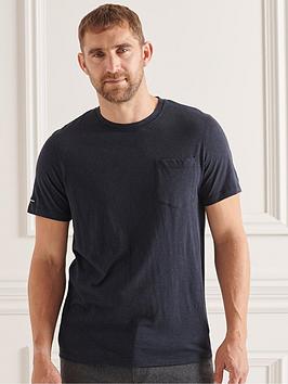 Superdry Studios Pocket T-shirt - Navy, Navy, Size S, Men