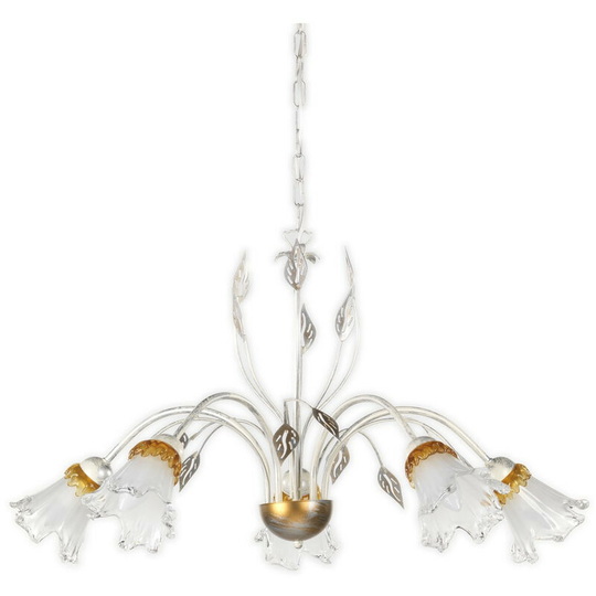 36onli - Suspension lancia 5 Light Glass,Metal White