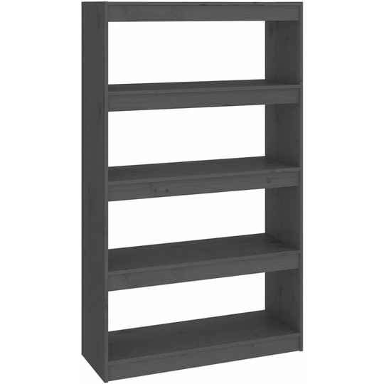 Vidaxl - Book Cabinet/Room Divider Grey 80x30x135.5 cm Solid Wood Pine Grey