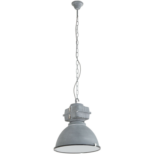 Sienna Densi Dome Pendant Ceiling Lights Grey Industrial Whitewash, Glass Matt