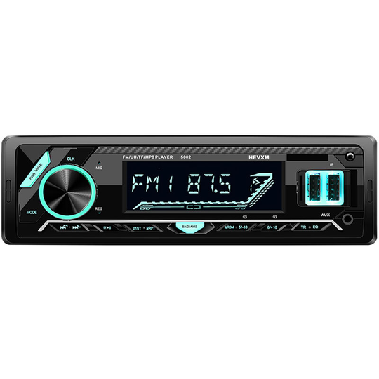 7 Colors Digital hd lcd Display Car Stereo Audio Radio FM/UU/TF/MP3 Player bt V3.0 12V/24V lcd Multimedia In-dash 1 Din Dual usb Fast Charging - Hevxm