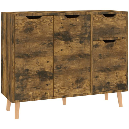Sideboard Smoked Oak 90x30x72 cm Engineered Wood Vidaxl Brown